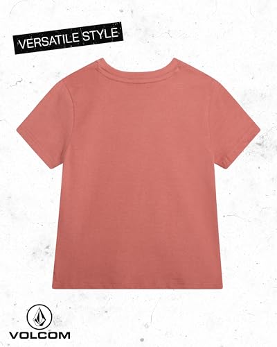 Image of Volcom Girls Shirts - Casual Crewneck Short Sleeve Graphic Tee Trendy Tops - Breathable Girls Summer Clothes