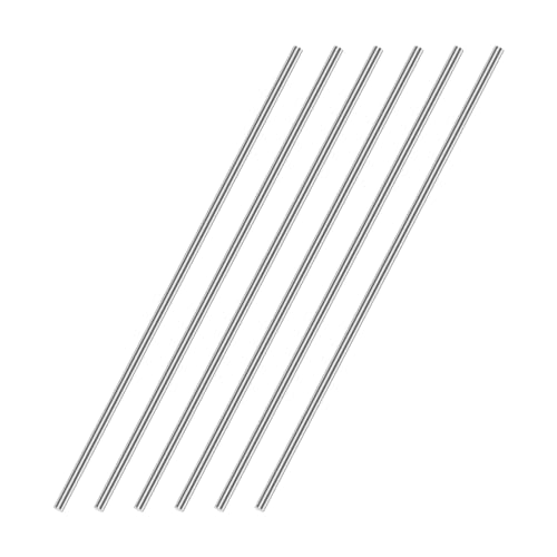 Image of uxcell 5mm x 250mm 304 Stainless Steel Solid Round Rod for DIY Craft - 6pcs