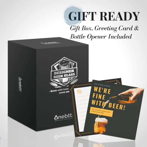 Onebttl Funny Beer Gifts Glasses For Men Women Beer Lovers - 17 Oz Heavy Beer Stein Mug With Handle For Friends Dad Brother Uncle As Father's Day Birthday Christmas Gift - I Need Fuel #TOP3