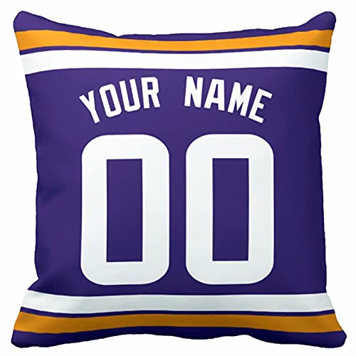 Image of ANTKING Throw Pillow 2 Pack with Custom Name and Number Personalized Gift for Men Women Boys