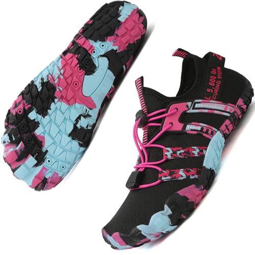 Zapatos de agua para hombre y mujer, para playa, agua, mar, natación, piscina, vela, secado rápido, zapatos ligeros, Blackr27, 36 1/3 EU