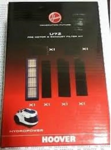 Hoover U72 Filter Kit Air Filter Pre Motor Extra Filter Exhaust Filter for Vacuum Cleaner Compatible with Hoover Hydra Power