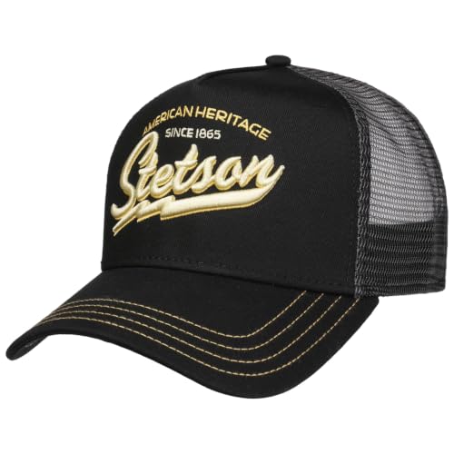 Image of Stetson American Heritage Trucker Cap Men Breathable Mesh Snapback Summer Winter