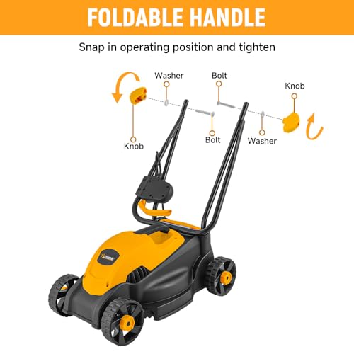 Hoteche 10-Amp Corded Electric Lawn Mower