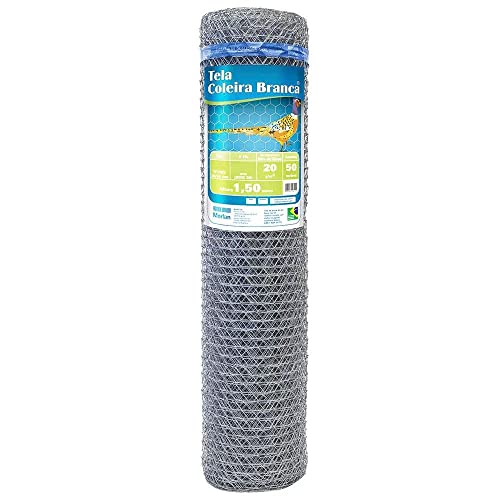 Tela metálica para galinheiro fio 18 BWG x 1,8 m rolo com 50 metros - Morlan
