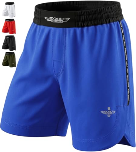 Exxact Sports MMA Shorts, No Gi BJJ Shorts for Men (Royal Blue, AS)