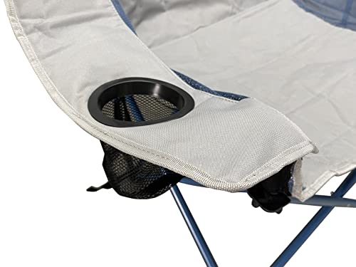 Omnicore Designs Moonphase Double Loveseat Heavy Duty Quad Folding Camp Chair (Drop Down Cupholders) #TOP1