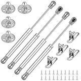 NUTKIT Gasdruckfeder Gasdruckdämpfer, 4 Stück 100 N Hydraulic Gasdruckfeder, Gasdruckfedern Soft Close Mit Schrauben＆Befestigungselementen, Möbel Dämpfer Stoßdämpfer Für DIY Schranktür Küchenmöbel