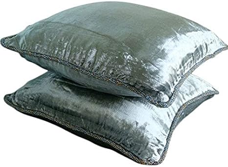 silver pillow shams