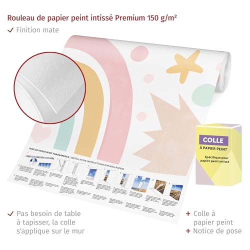 Papier peint panoramique bleu pour imaginer une chambre enfant poétique - 7