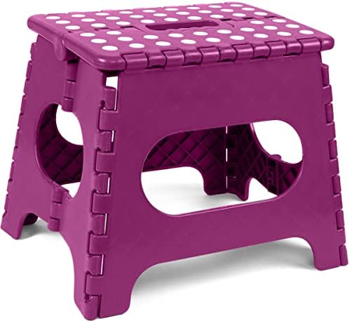 Utopia Home Folding Step Stool - 9 - Super Strong Foldable Step Stool - Lightweight For Kids & Adults with 300 lbs Holding Capacity - Great for Kitchen, Bathroom and Bedroom (Blue, 1)