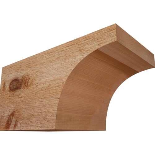 Ekena Millwork RFT06X06X12HUN00RWR Huntington Rough Sawn Rustic Wood Rafter Tails' 6"W x 6"H x 12"L, Western Red Cedar