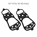 equlup Shoe Spikes Cover, 1 Pair 8 Tooth Shoe Spikes Cover Anti Slip Footwear Ice Shoes Spikes Covers Shoes Nail Crampons for Outdoor Snow Walking (M)