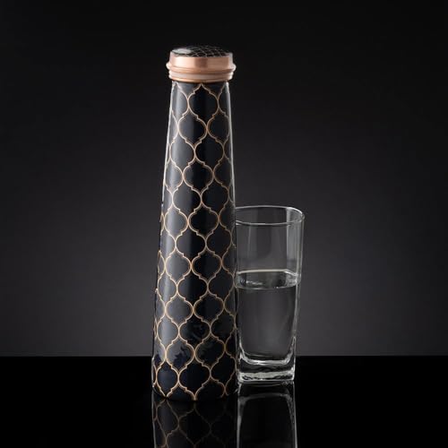 Image of Wakefit Designer Printed Copper Bottle | 1 Litre | 100% Pure Copper | Leak Proof & BPA Free | Office Bottle | Ayurveda Recommended | Boosts immunity| Supports Digestive & Liver Health | Malawi