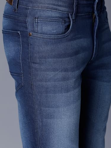 Image of Highlander Mens Tapered Fit Denim Jeans for Man| Regular Length|Mid-Rise|Stretchable Fabric for Comfort fit| Jeans for Man | Men Jeans