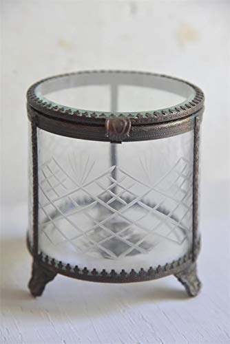 Jeanne d´Arc living Glasshrine Schmuckschatulle H11cm Schatulle Schmuckkasten Behälter Glas Vintage Antik Cover