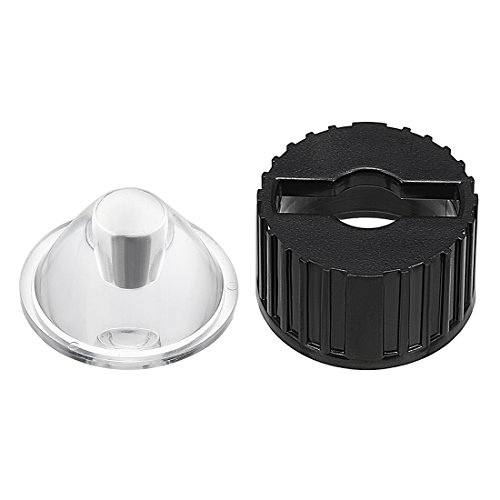 sourcing map 10 Stücke Linse mit Halter für Lampe 20mm 8 Grad 22mm Dmr. Schwarz