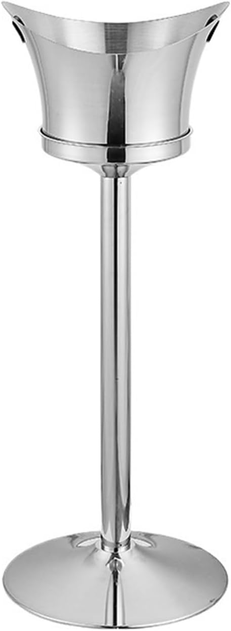 Ice Bucket Luxury Ice Bucket Floor-standing Wine For, Champagne Or Beer Bottles Beverage Ice Tub(Silver)