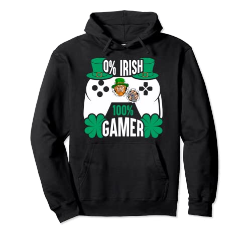 Jeu vidéo 100 % Irlandais Saint Patty - Jeu amusant Sweat à Capuche