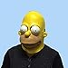 Price comparison product image XDDXIAO The Homer Simpsons Latex Simpsons cosplay Mask Halloween Cosplay for men fancy party full face funny mask adult carnival prop