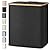 BALEINE Laundry Hamper with Lid, Tall Laundry Baskets with Bamboo Pull Handles, Large Laundry Bin with Internal Support (36 Gal/140L, Black)