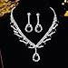 EARENT Black Crystal Jewelry Sets Diamond Masquerade Rhinestone Necklace Set for Bride and Women