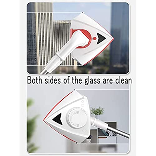 Spazzola Lavavetri Magnetica - Pulitore Per Finestre E Vetrine Tergivetri Per Vetri Interni E Esterni |Per Finestre A Vetro Vetro Doppio O Triplo Da 5-35 Mm | Aderenza Regolabile -Con Asta - 5