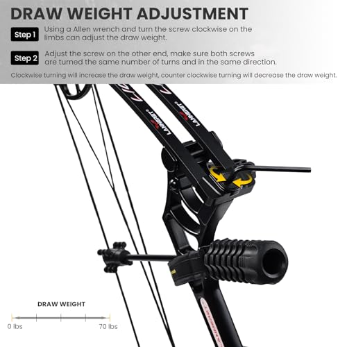 Motion Zeus Archery P3 Compound Bow And Archery Sets 0-70Lbs For Adults And Teens,25 Inch-31 Inch Draw Length，Up To Ibo 320 Fps，Lightweight Design Bow Adjustable 2024 New  thumb #1