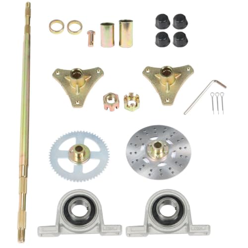 labwork Rear Axle Kit Brake Hub Disc T8F Chain Sproket Replacement for Go Kart Drift Trike Cart by labwork - Used condition - US$29.82