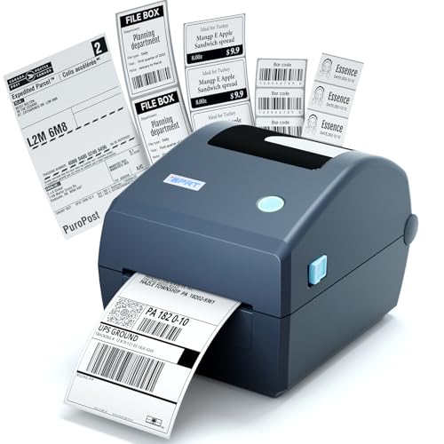 iDPRT Industrial High-Speed Thermal Printer - 8IPS, 203 DPI, for Large Warehouses & Logistics, USB/Ethernet, Supports 4.25" Wide Labels, Perfect for Barcode Shipping & Receipts