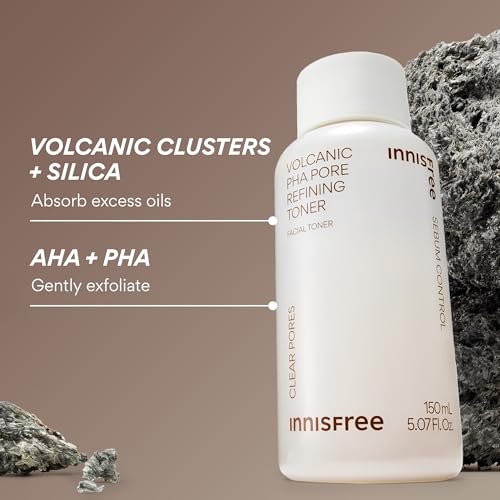 image for innisfree Volcanic PHA Toner, Korean Skincare with AHA & BHA, Refines 
