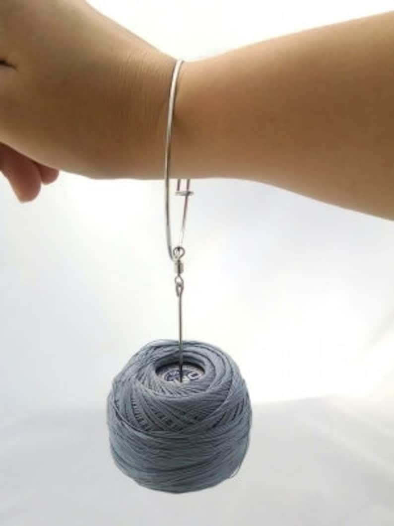 Wrist Thread Ball Holder // Hold Your Thread Handy for Tatting and Knitting on The go //Ball Holder