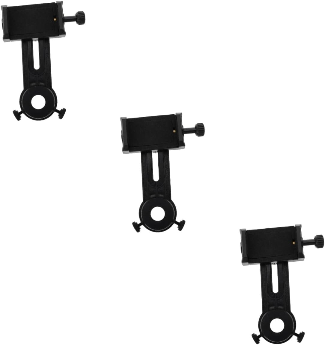 3pcs Microscope Cell Phone Adapter Telescope Photography Mount for Smartphones Material Easy Installation Compatible Binoculars and Spotting Scopes