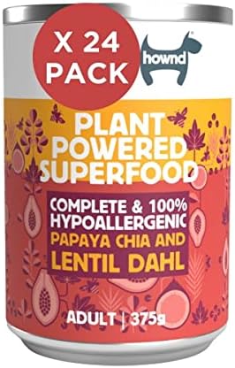 HOWND Complete Adult Plant Based Vegan Wet Dog Food - Hearty Quinoa & Pumpkin Casserole (6 x 375G)