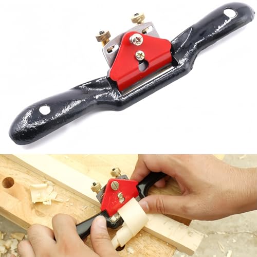Image of Xfopz 10 inch Adjustable SpokeShave with Flat Base, Metal Blade Hand Tool Perfect for Wood Craft and Wood Working