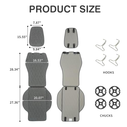 Image of Leader Accessories 2pcs Sideless Front Seat Covers for All Seasons, Grey