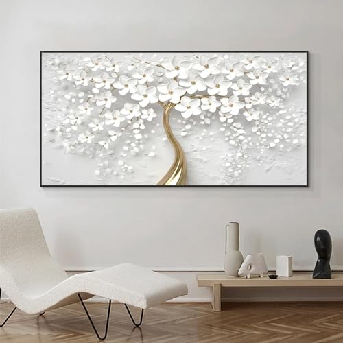 Tableau moderne nordique plante grand format pour illuminer un mur sombre