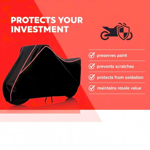 Image of PUBAMALL Classic 100% Water Resistance Splendor Plus XTEC Bike Cover | Taffeta Body Cover for Rain & Sun | UV Protection, Dustproof, Scratch Resistant, Windproof, Heat Resistant, Vehicle Specific Fit