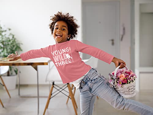 Image of Young Wild and Three Girl 3rd Birthday Outfit Toddler Shirts 3 Year Old Girls Third Party Tshirt