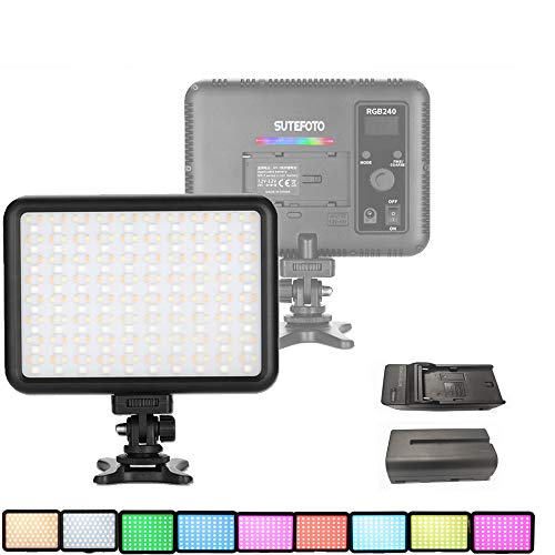 Sutefoto 0-360 Full Color RGB Camera Video Light Camera Lighting Panel for DLSR