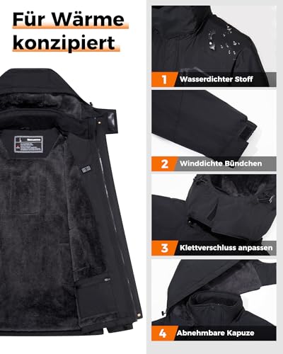 Beheizbare Jacke für Herren mit 18400mAh Powerbank und Heizzonen