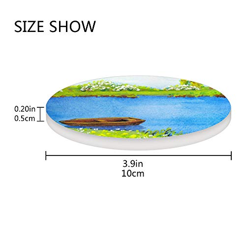 Dessous de verre absorbants contre les taches d'eau sur table en bois