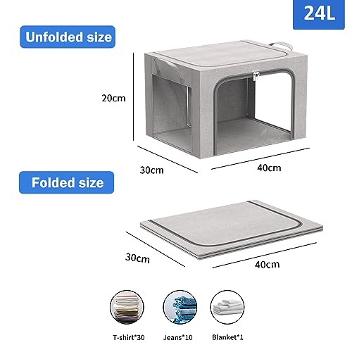 FUSACONY Clothes Storage Boxes 2 Pack Closet Organizers and Storage - Image 3