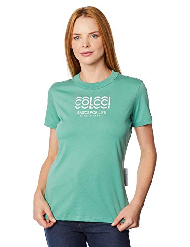 Camiseta com estampa Colcci, Feminino, Verde Frise, M