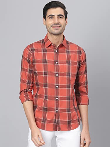 Image of Dennis Lingo Men's Checkered Slim Fit Cotton Casual Shirt