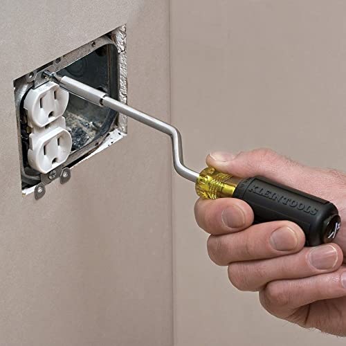 Klein Tools 67100 Multi-Screwdriver Set, 2-In-1 Interchangeable Rapi-Driv Screwdriver With Phillips And Slottd Bits #TOP2