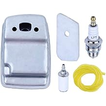 Adefol String Trimmer Exhaust Muffler Kit For Husqvarna 124L 125L 128C 128CD 128L 128LD with Air Filter, Fuel Filter, Fuel Line, Spark Plug Replacement Parts 574031502, 530150253 Accessories