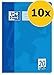 Produktbild Oxford Schule Schulheft A4, blanko, Lineatur 20, 32 Blatt, blau, 10er Pack