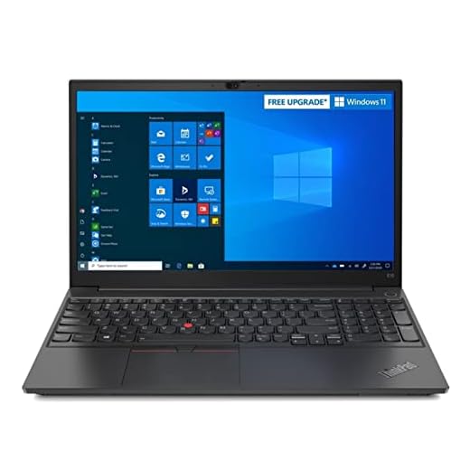 Lenovo ThinkPad E15 (2021) Intel Core i5 11th Gen 15.6 inch(39.6 cm) FHD Thin and Light Laptop (8GB RAM/512GB SSD/Windows 10/MS Office/Fingerprint Reader/Black/Aluminium Surface/ 1.7 kg), 20TDS0AC00