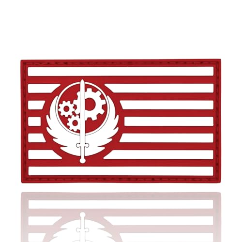 Brotherhood of Steel Flag Patch | Funny Tactical Backpack Patches | Military Patches for Plate Carrier, Vest, Dog Harness | Hook and Loop Patch, Molle Accessories (BOS Flag)